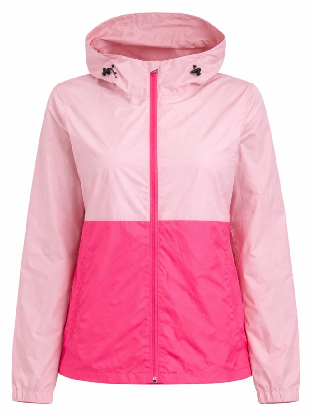 EUC Adventuridge Women’s Pink Colorblock Windbreaker Jacket Hooded Size Small